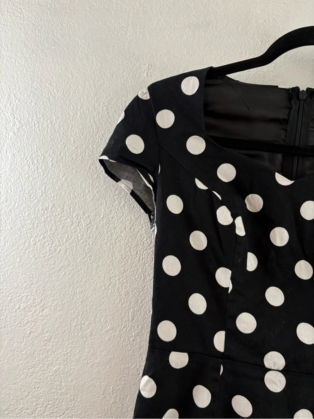 Belle Poque polka dot dress features a distinctive ruffled mermaid hem  size 2 - Picture 4 of 7